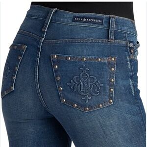 Rock & Republic Kasandra Women's Dark Blue Boot Cut Jeans 4